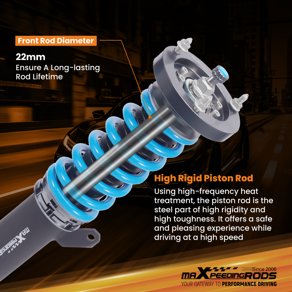 MaXpeedingrods T6 Coilovers 24 Level Damper compatible for BMW 3-Series AWD E46 325xi 330xi